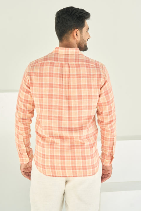 Sunset Peach Cotton Shirt