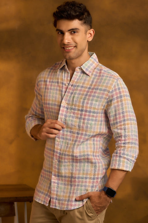 Checks Pure Linen Shirt