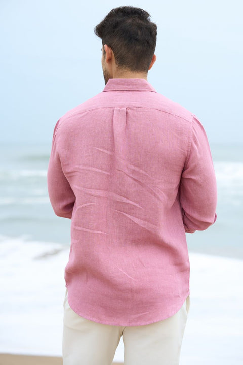Rose Drift – Breathable Linen Summer Shirt