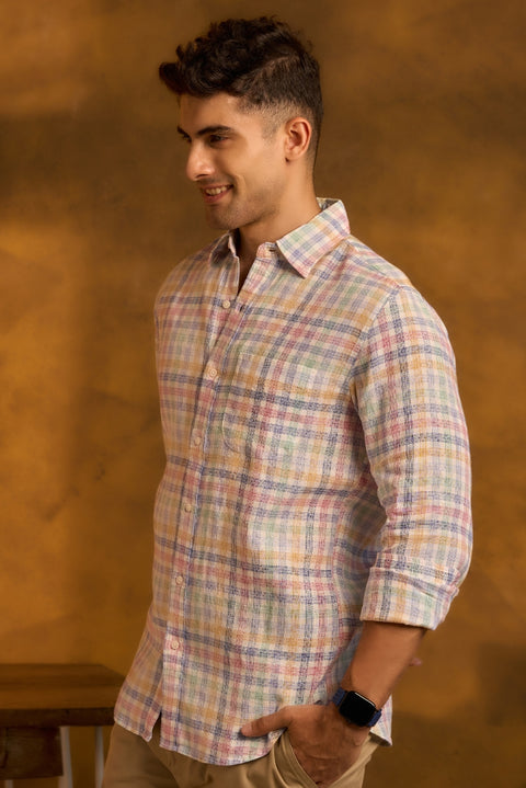 Checks Pure Linen Shirt