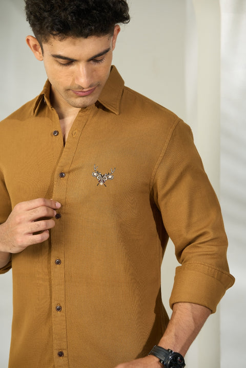 Desert Gold Waffle Cotton Shirt