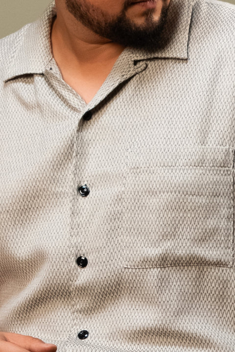 ZigZag Groove Shirt Size Inclusive - (Up to 5XL)