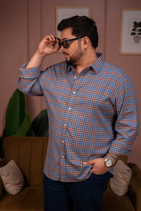 English Manor Carbon Peach Shirt Size Inclusive - (Up to 5XL)