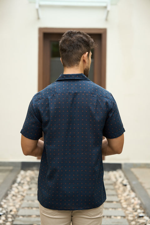Blue Mirage – Paisley Camp Collar Holiday Shirt