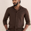 Dark Brown 100% Cotton Shirt