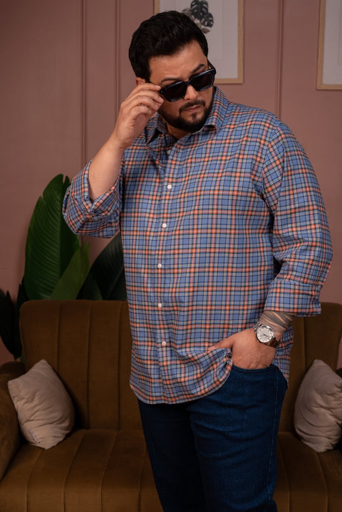 English Manor Carbon Peach Shirt Size Inclusive - (Up to 5XL)
