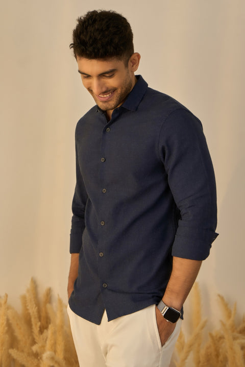 Dark Blue Sustainable Heather Shirt
