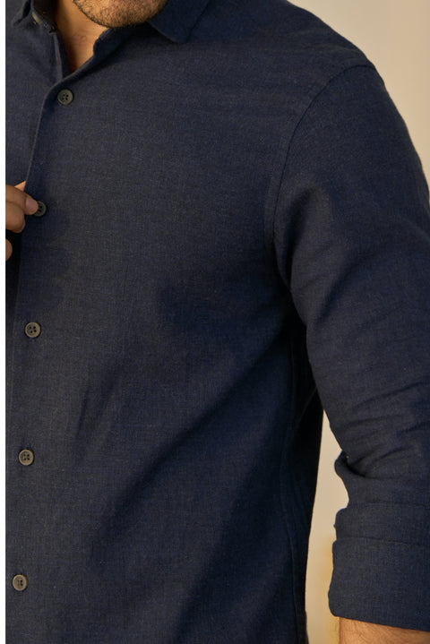 Dark Blue Sustainable Heather Shirt