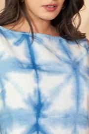 Tie And Dye Sleeveless Dress In Cotton