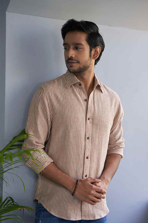 Earthy Shirt In Linen Cotton