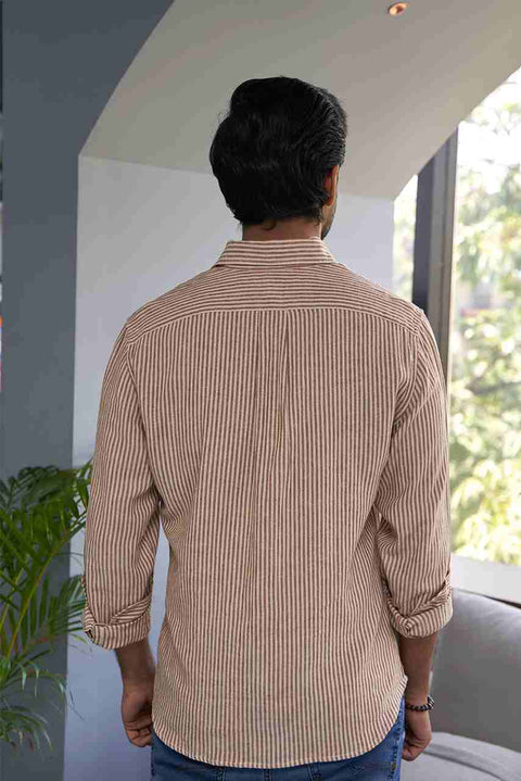 Earthy Shirt In Linen Cotton