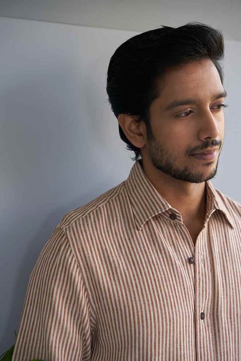 Earthy Shirt In Linen Cotton
