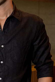 Pirate Black Linen Shirt