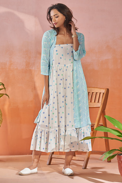 Geometric Shirt Dress Front View