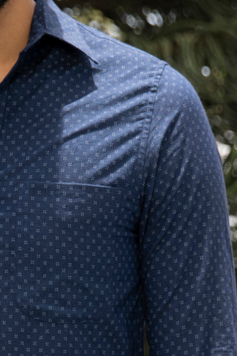 Indigo Printed Shirt