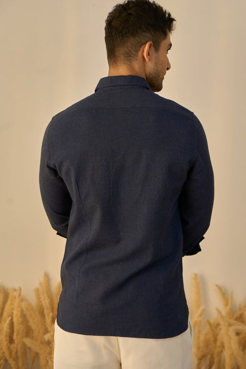 Dark Blue Sustainable Heather Shirt