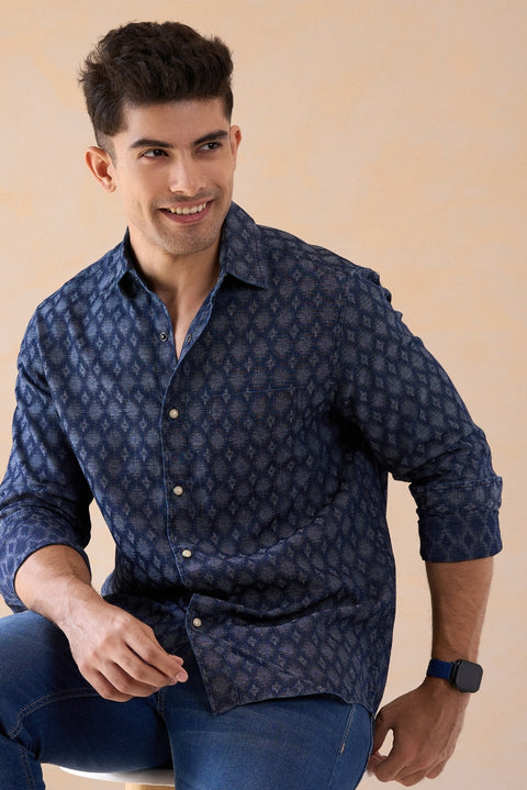 Denim Jacquard Shirt