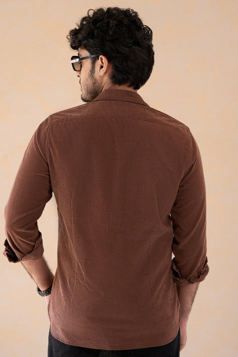 Mocha Brown Corduroy Shirt