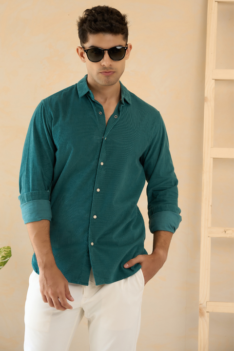 Teal Corduroy Premium Shirt