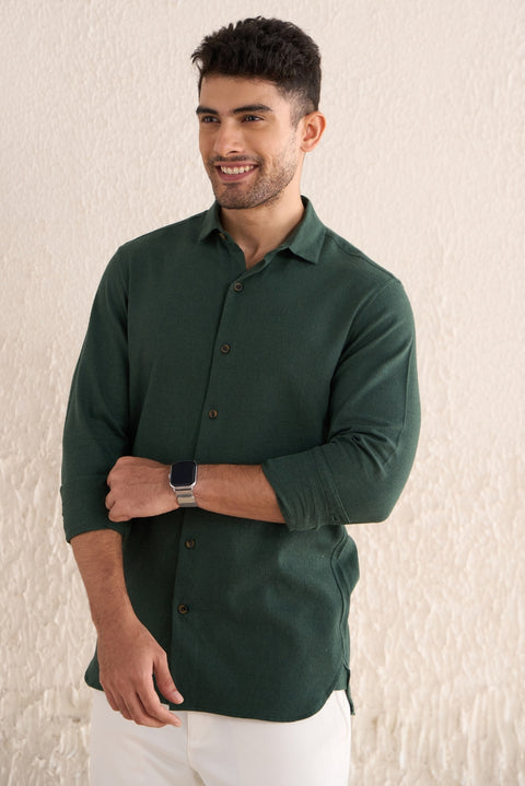 Forest Green 100% Cotton Shirt