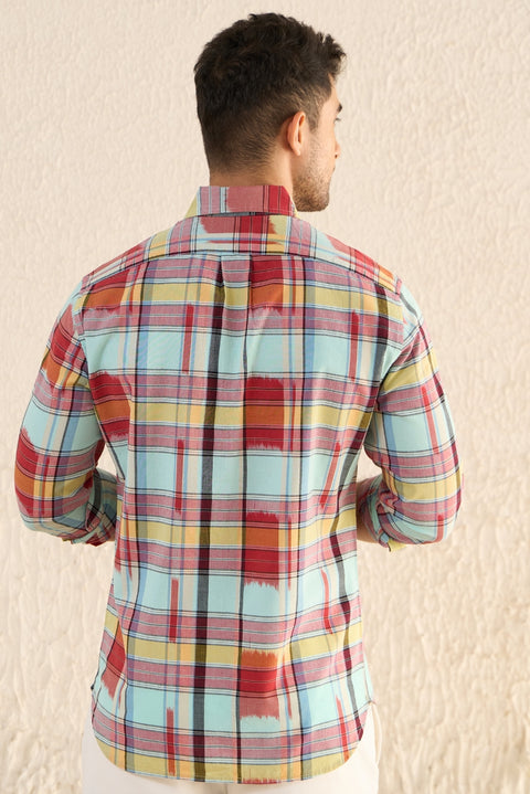 Ikat Checks Cotton Shirt