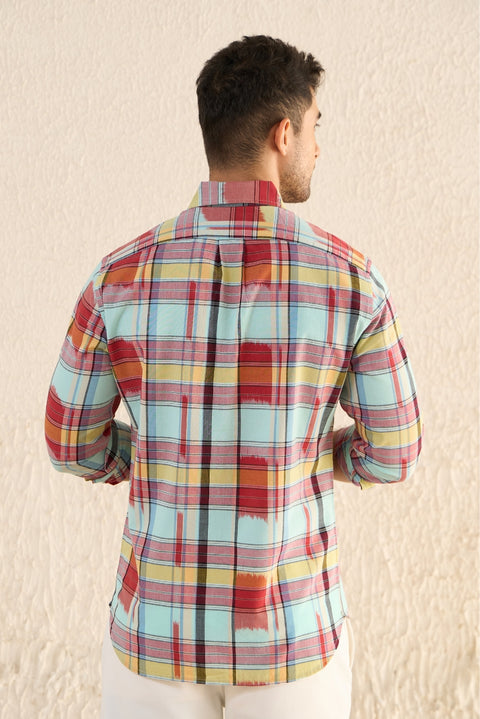 Ikat Checks Cotton Shirt