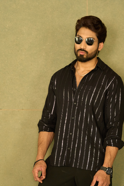 Mid Night Shimmer Black Shirt