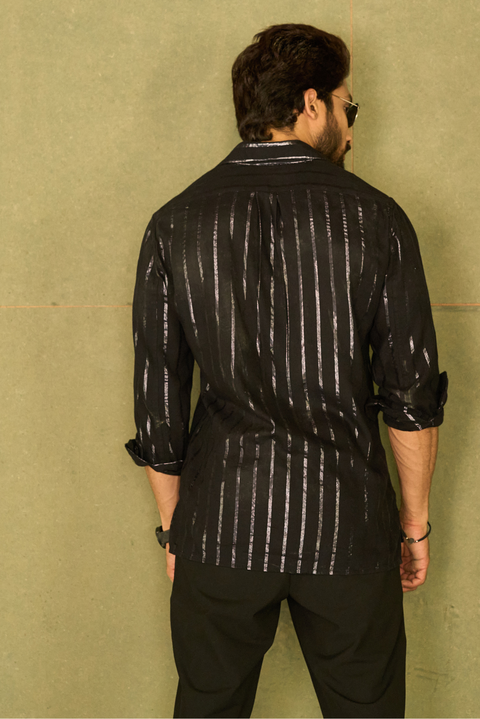 Mid Night Shimmer Black Shirt