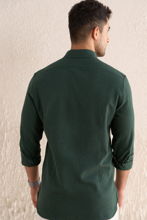 Forest Green 100% Cotton Shirt