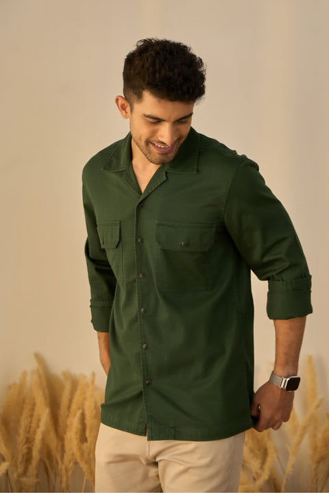 Green 100% Cotton Shirt