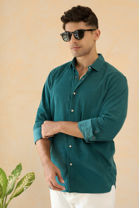 Teal Corduroy Premium Shirt