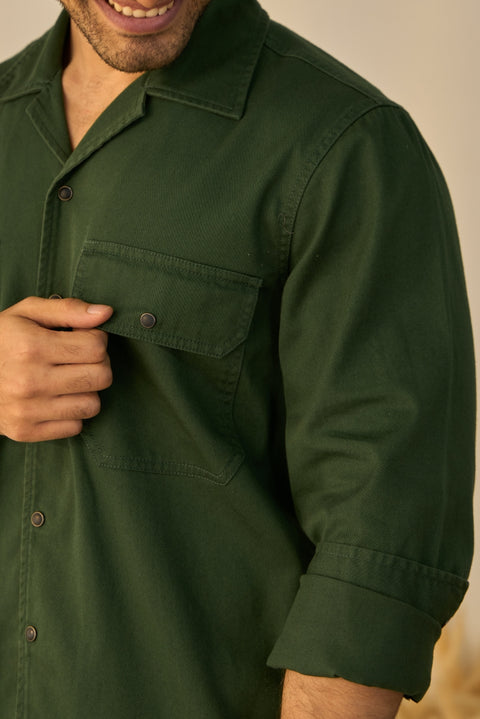 Green 100% Cotton Shirt