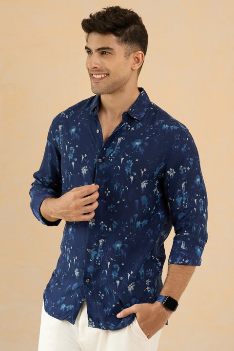 Printed Modal shirt