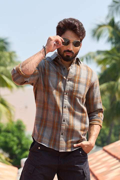 Smoky Sunrise light weight flannel shirt