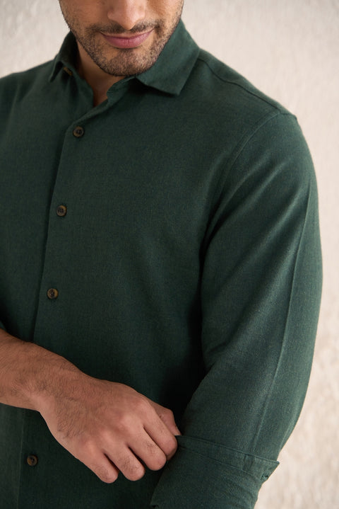 Forest Green 100% Cotton Shirt