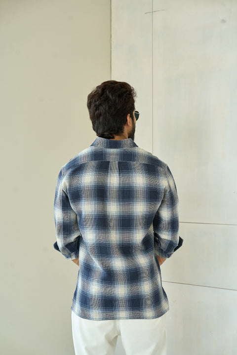 Blue Sky Plaid shirt in cotton