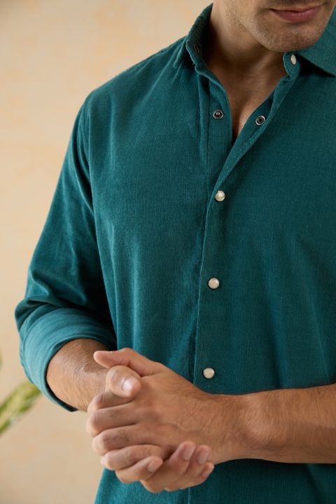 Teal Corduroy Premium Shirt