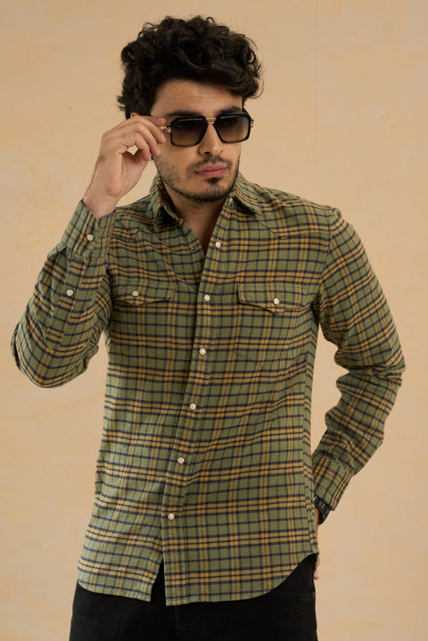 Forest Haven Snap Buttons Flannel Shirt