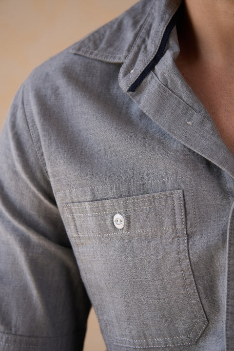 Grey Denim With Pocket