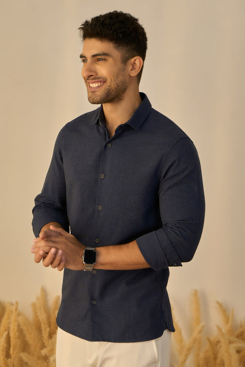 Dark Blue Sustainable Heather Shirt