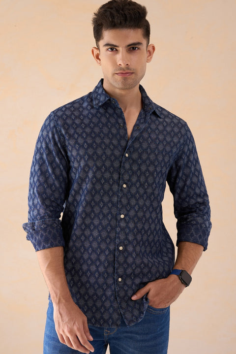 Denim Jacquard Shirt