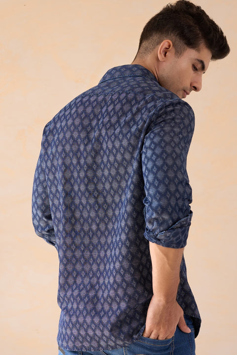 Denim Jacquard Shirt