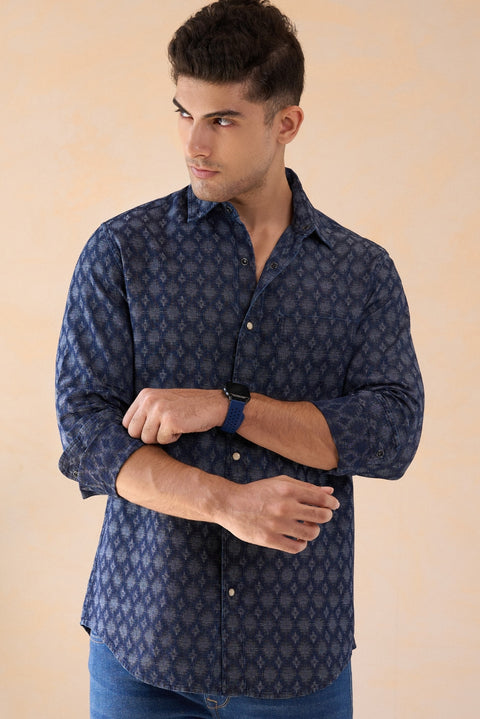 Denim Jacquard Shirt