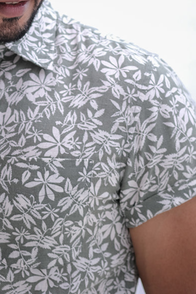 Printed Linen Cotton Shirt