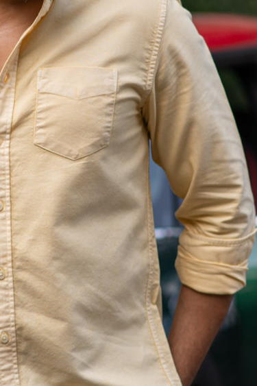 Bright Yellow Clay Dyed Oxford Shirt