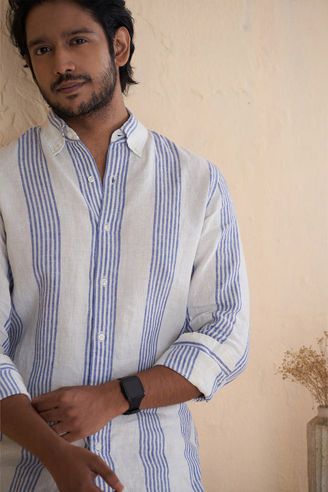 Sky Line 100% Linen Shirt