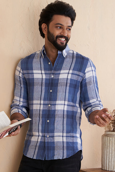 Linen Shirt In Checks