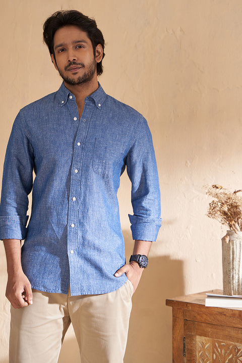 Indigo Linen Shirt