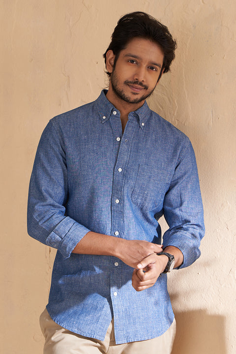 Indigo Linen Shirt