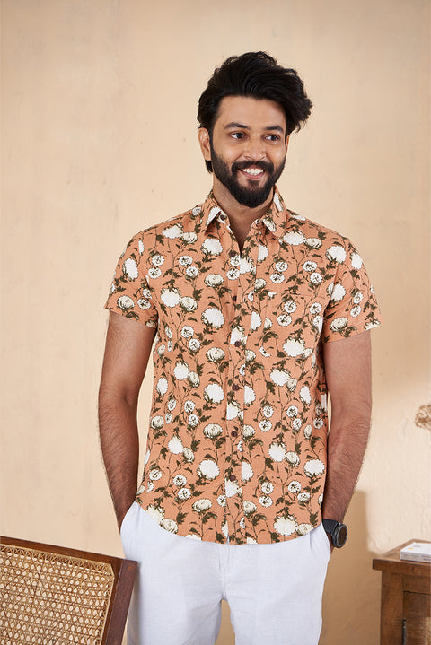 Weekend Printed Shirt In Cotton Linen